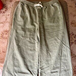 🍃 Aerie Green Wide-Leg Drawstring Pants (XL) 🍃